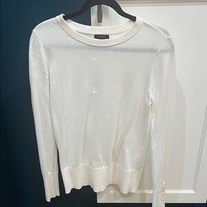 Halogen white long sleeve sweater